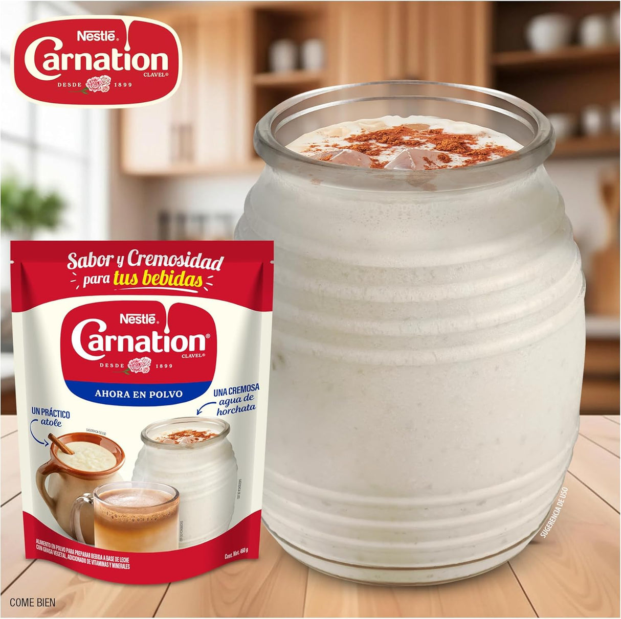 Caja de 24 Piezas de 460 GR c/u de Leche Clavel Polvo Carnation