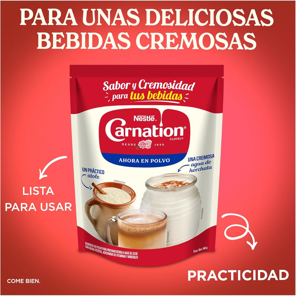 Caja de 24 Piezas de 460 GR c/u de Leche Clavel Polvo Carnation