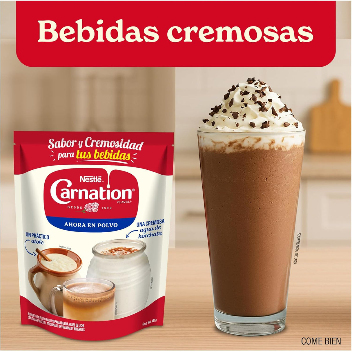 Caja de 24 Piezas de 460 GR c/u de Leche Clavel Polvo Carnation