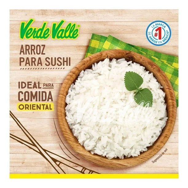Caja de 20 piezas de 1KG c/u Arroz Para Sushi Verde Valle