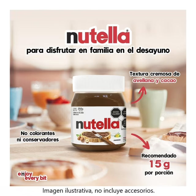 CREMA DE AVELLANA NUTELLA 15/350GR CJ