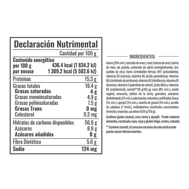 GRANOLA 5 SEMILLAS BRANLI 12/300GR CJ