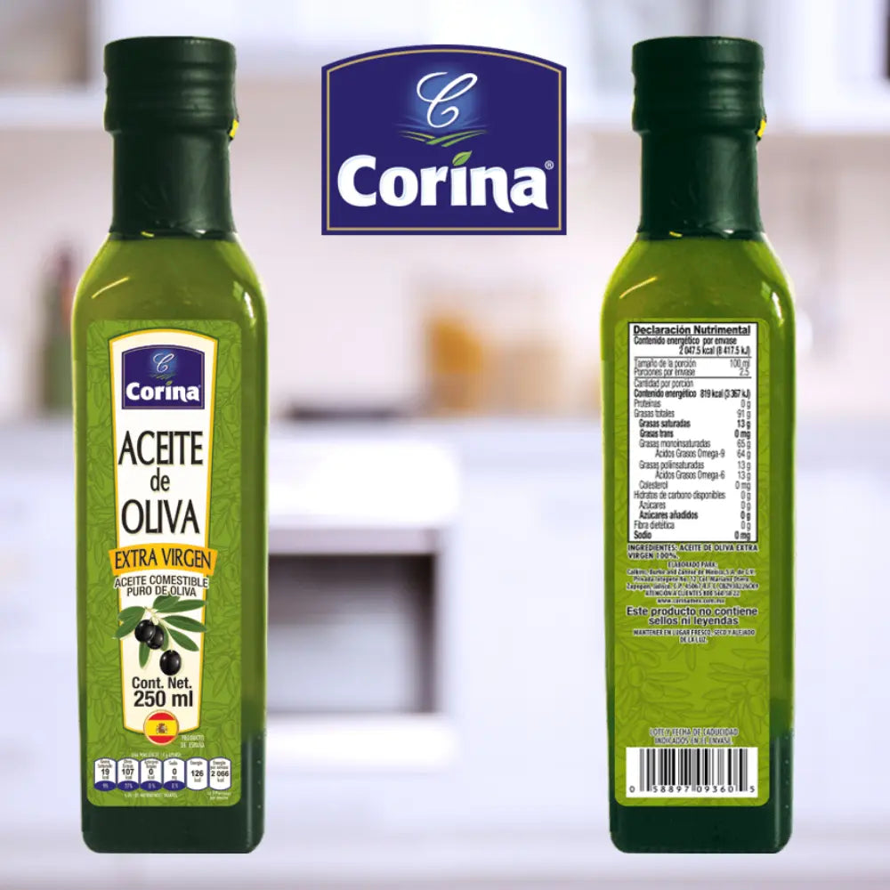 Caja de 12 Piezas de 250ML c/u de Aceite De Olivo Corina