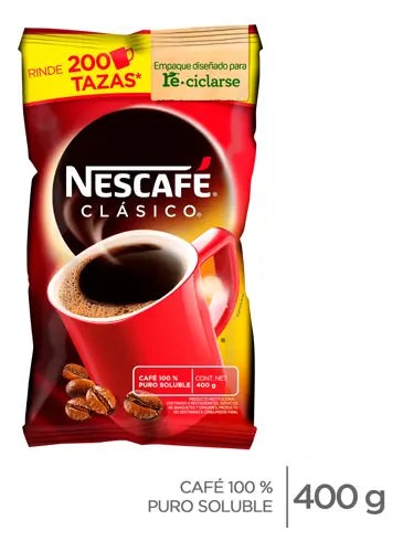 Caja de 5 piezas de 400 gr c/u Cafe clasico Nescafe