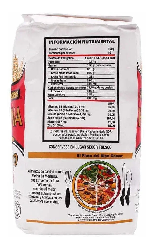 Harina De Trigo La Moderna 10pz/1kg CJ