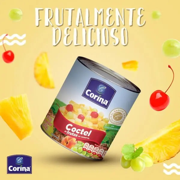 Caja de 12 Piezas de 820GR c/u de Coctel De Frutas Corina