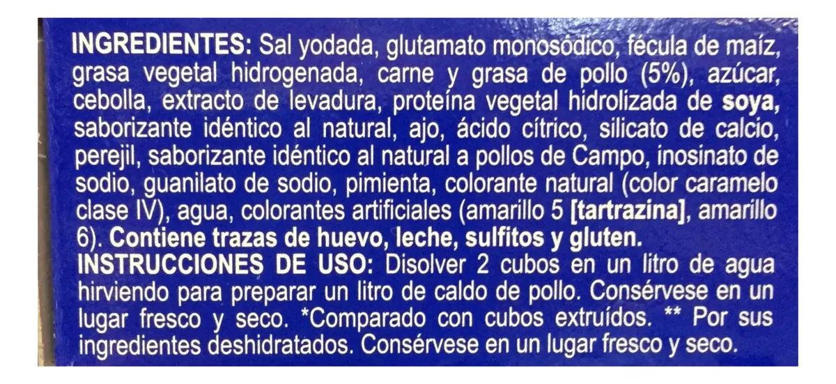 Caja de 8 Exibidores de 20 Piezas de 33GR c/u de RikoPollo Caldo de Pollo