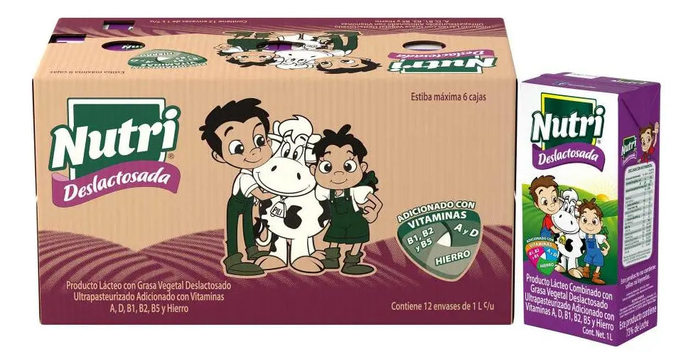 Caja de 12 Piezas de 1LT c/u de Leche Nutrileche Deslactosada