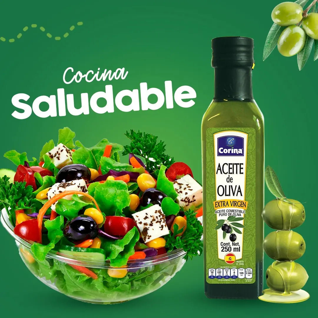 Caja de 12 Piezas de 250ML c/u de Aceite De Olivo Corina