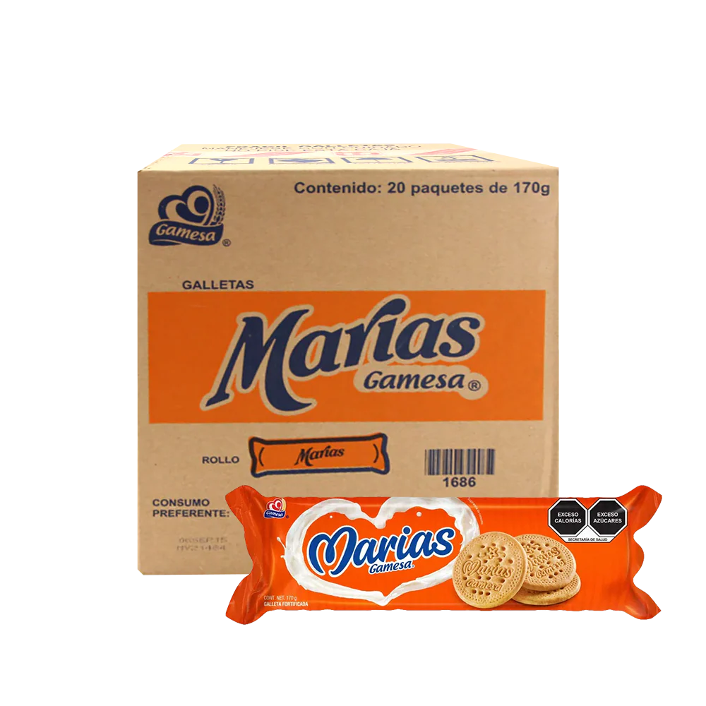 Caja de 20 piezas de 170 gr c/u de Galletas La Moderna