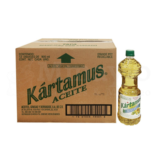 Caja de 12 Piezas de 900ML c/u de Aceite Kartamus