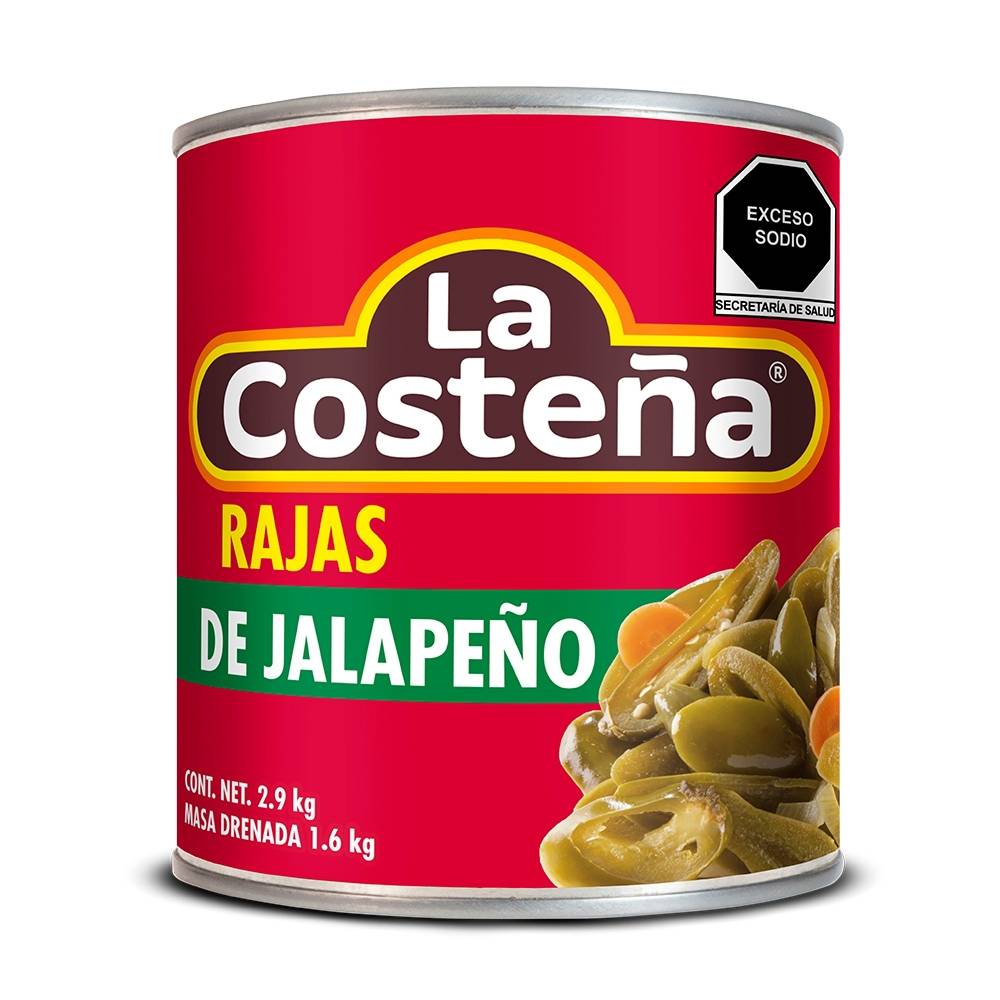 Chiles en rajas en lata La Costeña