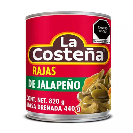 Chiles en rajas en lata La Costeña