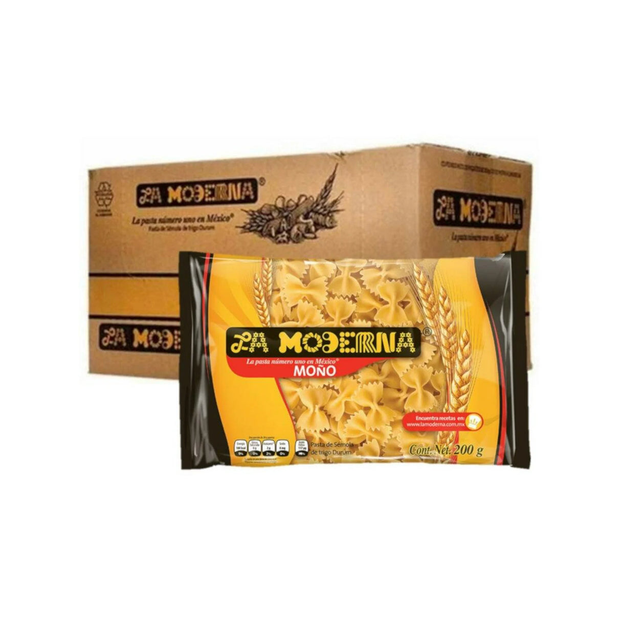 Caja de 20 Piezas de 200 GR c/u Sopa La Moderna Moño