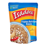 Caja de 32 piezas de 400GR c/u Frijoles Bayos Refritos Isadora